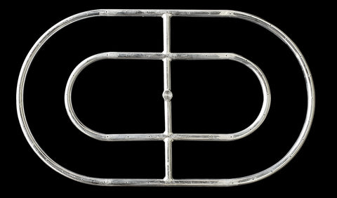 18" x 30" Stainless Steel Rounded Racetrack Fire Pit Rings