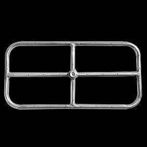 Stainless Steel Rectangle Fire Pit Ring - 18" x 9"
