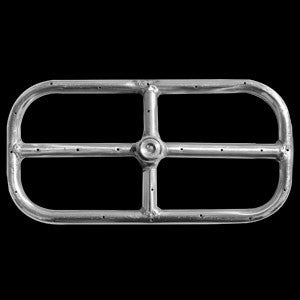Stainless Steel Rectangle Fire Pit Ring - 12" x 6"
