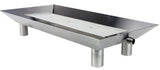Fluted Rectangle Stainless Steel Pan Burner - 36" x 16" x 4.25"