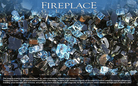 Royal Black Ice Premixed Fireplace Glass