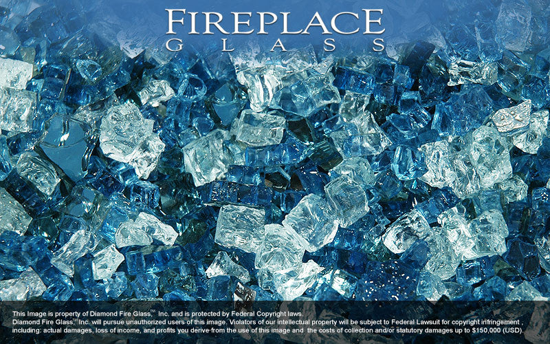 Sapphire Garden Premixed Fireplace Glass