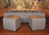 Aura Rectangle Fire Pit Table