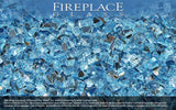Bali Blue Reflective Crystal Fireplace Glass