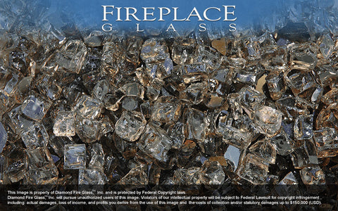 Bronze Nugget Fireplace Glass