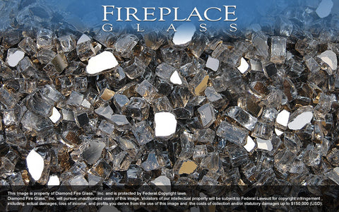 Bronze Reflective Crystal Fireplace Glass
