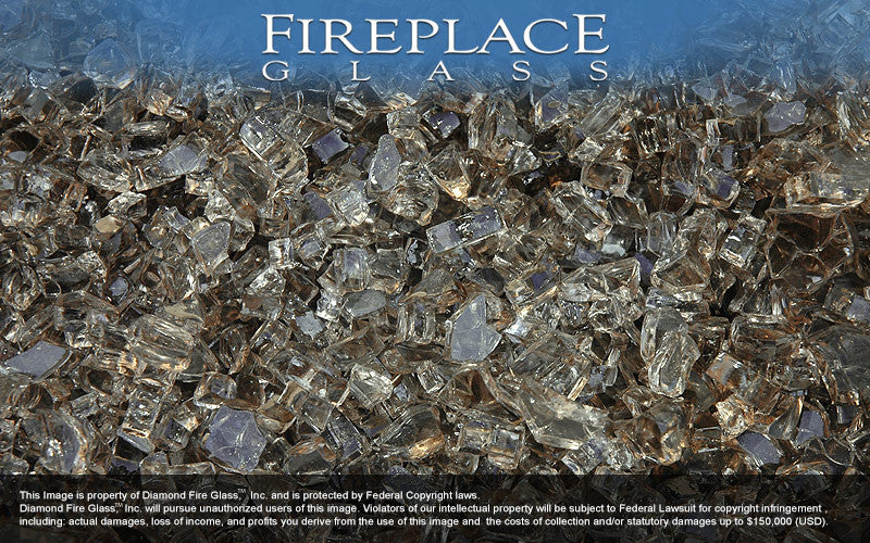 Bronze Crystal Fireplace Glass