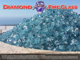 Caribbean Teal Reflective Nugget Fireplace Glass