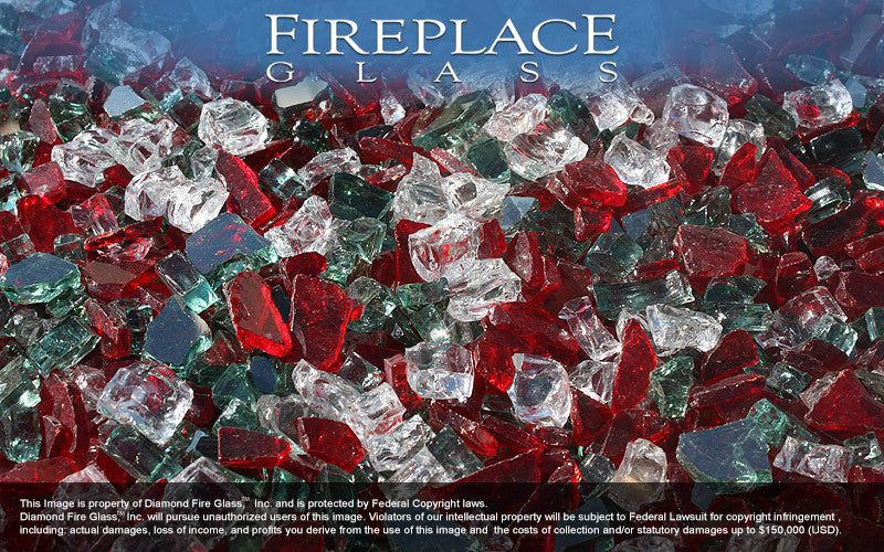 Christmas Jewels Premixed Fireplace Glass