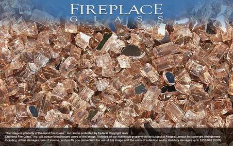 Desert Rose Reflective Crystal Fireplace Glass