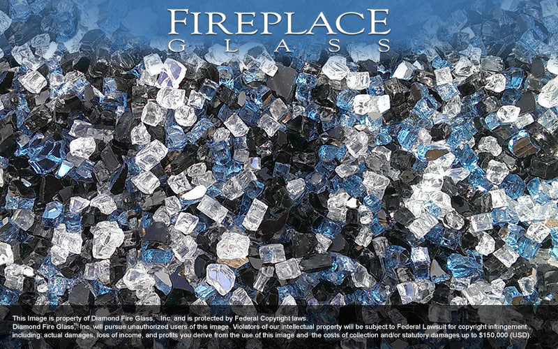 Diamond Ice Premixed Fireplace Glass