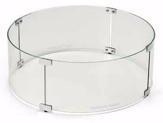 Fire Pit Glass Wind Guards - Round 48 Inch