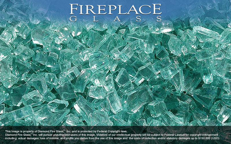Emerald Green Crystal Fireplace Glass