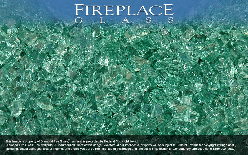 Forest Green 2000 Crystal Fireplace Glass