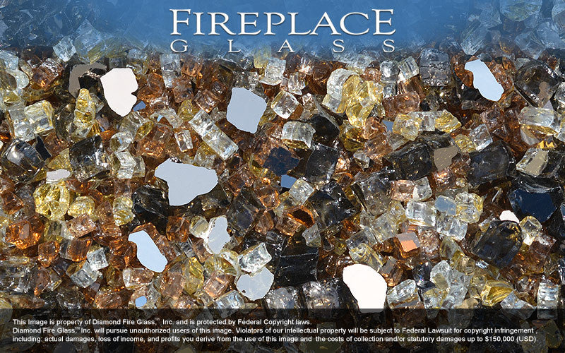 Gold Mine Premixed Fireplace Glass