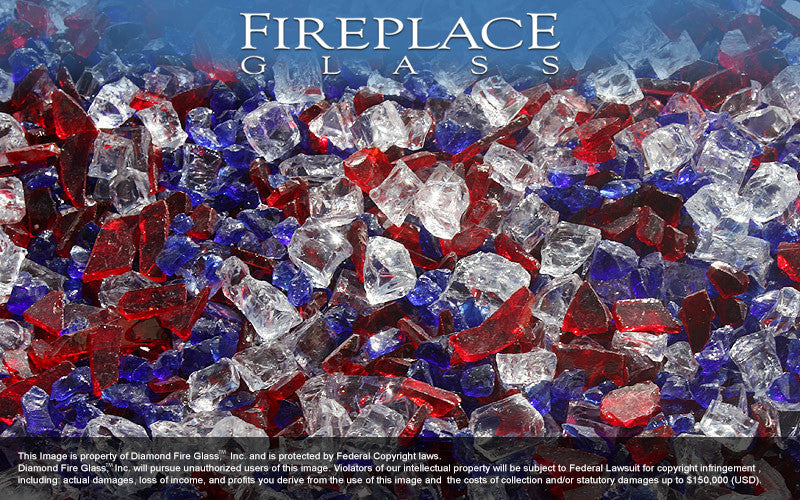 Independence Day Premixed Fireplace Glass