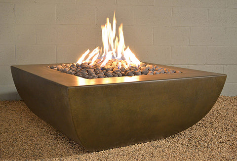 Legacy Square Fire Pit Table by Diamond Fire Glass