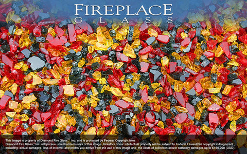 Red Nectar Premixed Fireplace Glass