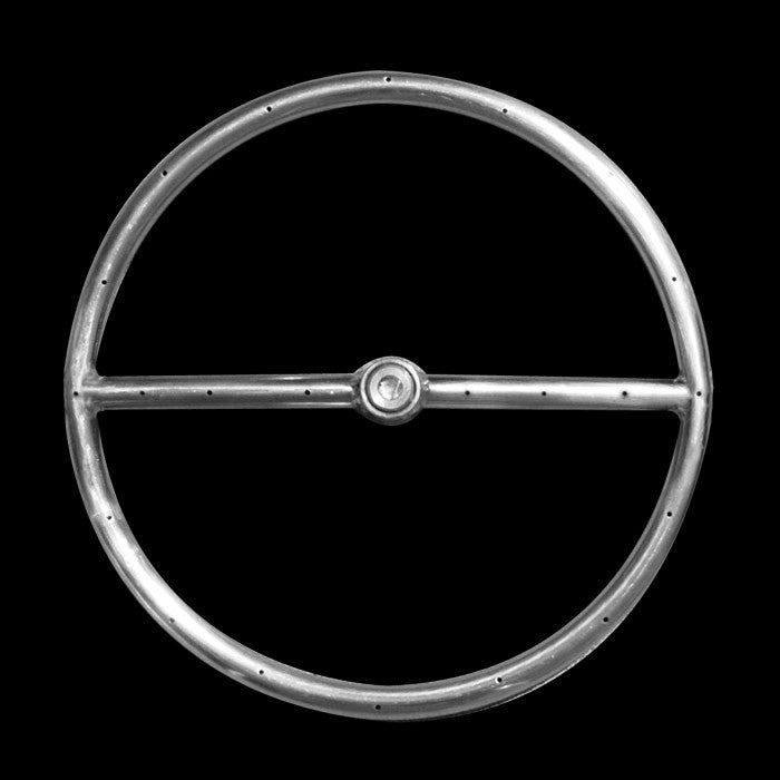 Stainless Steel Single Round Fire Ring - 12 Inch Diameter