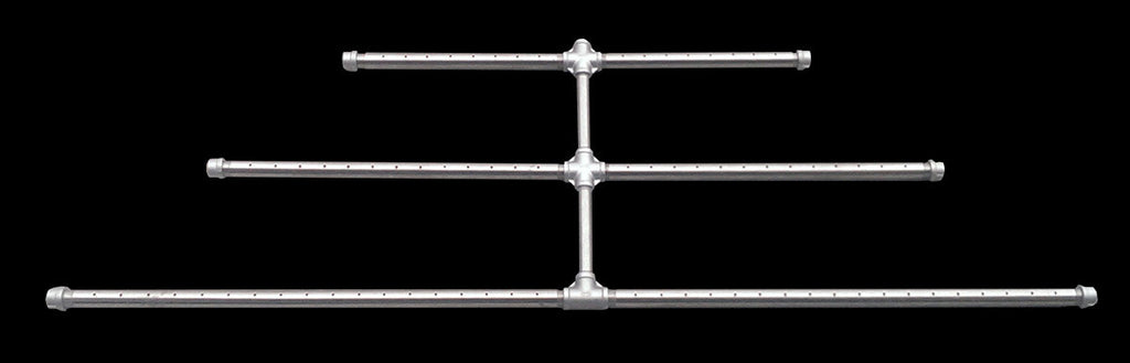 Tiered Triple Burner 24-36-48 Inch - 1/2 Inch Stainless Steel